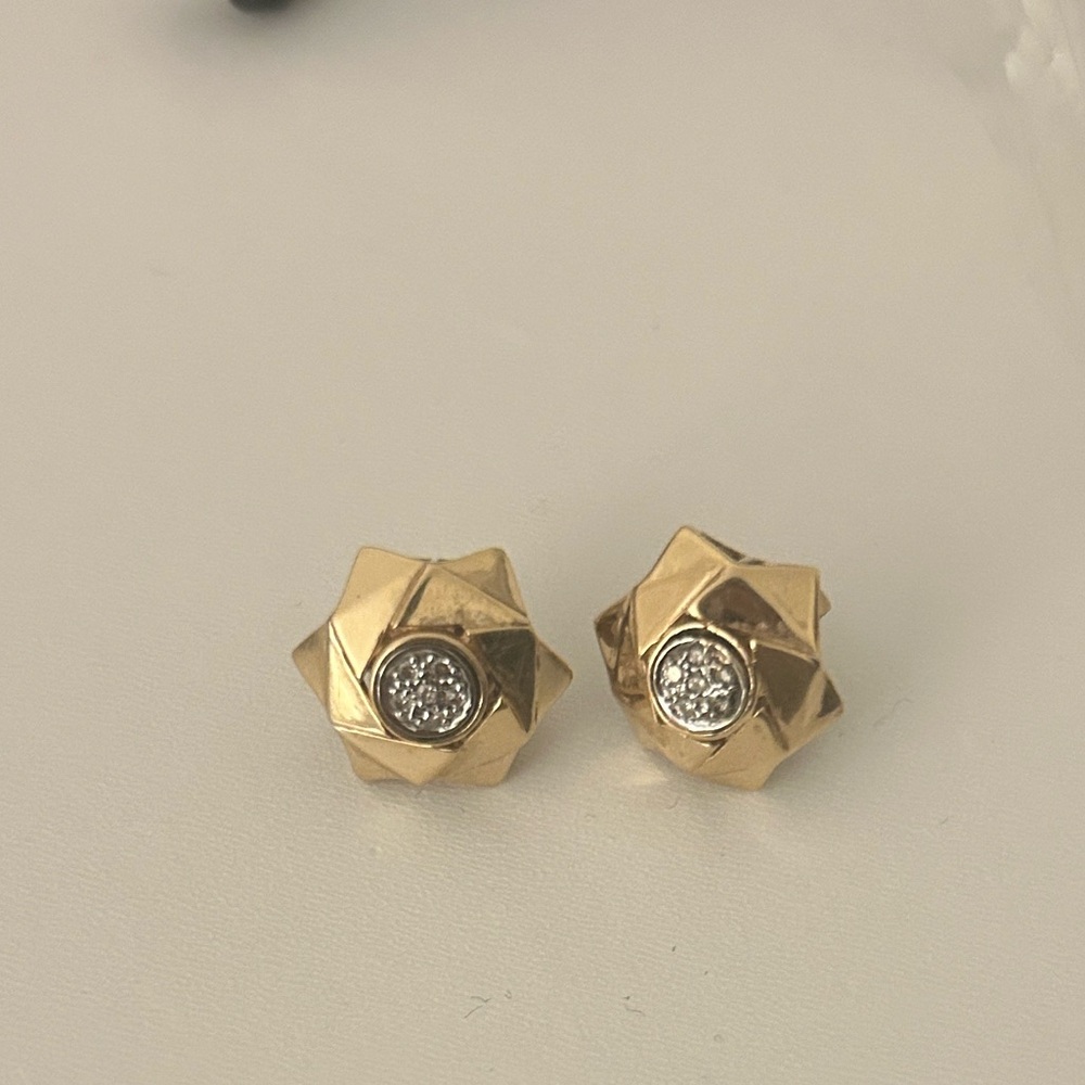 Vintage Gold Diamond Earrings